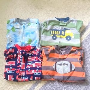 Carter's microfleece footies 4pcs (12m)